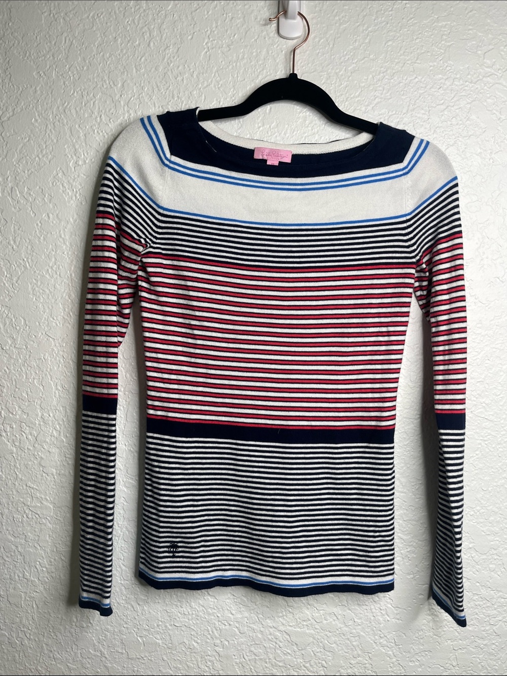 Lilly Pulitzer Maria Striped Boatneck Sweater Sz XS - Picture 2 of 5